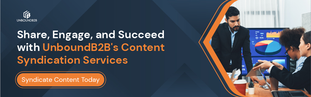 UnbounB2B's Banner showcasing its Content Syndication service