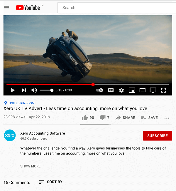 Xero UK youtube video