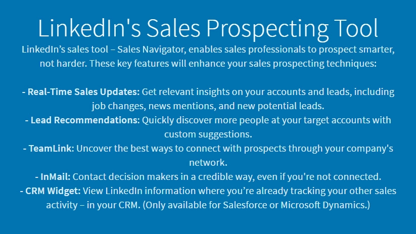 LinkedIn's Sales Prospecting Tool