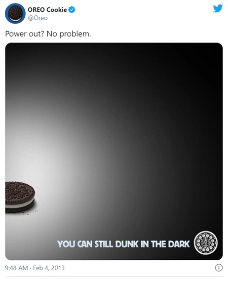 Oreo's Super Bowl 2013 power outrage tweet