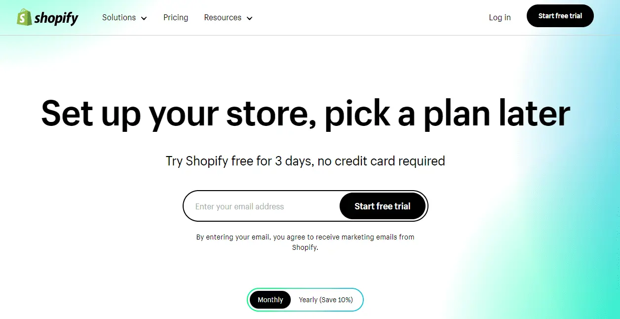 Shopify Free Subscription Plan