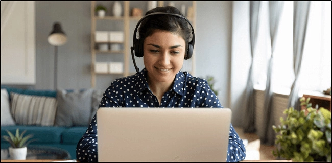 A person attending a Webinars